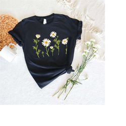 Daisy Shirt, Wildflower Shirt, Birth Month Flower, Summer Shirt, Daisy Flower Tee, Gift For Sister, Daisy Women's Shirt,