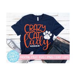 crazy cat lady svg, football cut file, funny sports saying, tigers, wildcats, panthers, basketball quote, dxf eps png, s