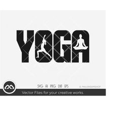 Yoga SVG logo - yoga svg, meditation svg, workout svg, png, silhouette, exercise svg, fitness svg, svg files for cricut