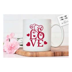 Love text hearts SVG, Valentine's Day SVG, Valentine Shirt Svg, Love Svg