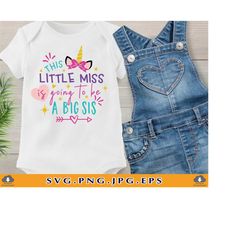 This little miss is going to be a big sis SVG, Sisters SVG, Big Sister SVG, New Baby Saying Svg, Sister gifts Svg, Files