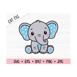baby elephant svg cute elephant boy cut file sweet elephant baby shower girl boy shirt baby bodysuit kawaii animal silho