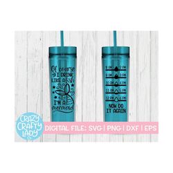 of course i drink like a fish i'm a mermaid svg, water bottle tracker cut file, fitness saying, funny quote, dxf eps png