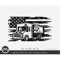 Food truck SVG Silhouette - food truck png, food truck png, clipart, cut file, eps, digital download