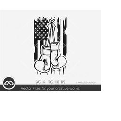 Boxing SVG Us flag - boxing svg, boxing gloves svg, boxing cut file, dxf, eps, png for cricut