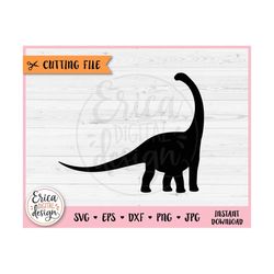 Dinosaur SVG cut file for Cricut Silhouette Brontosaurus Dino Wild Animal Prehistory Jurassic Iron on Vinyl Laser Engrav