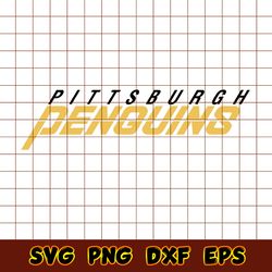 Pittsburgh Penguins Text Svg, Pittsburgh Penguins Svg, NHL Svg, Hockey Team Svg, Sport Svg, Instant Download