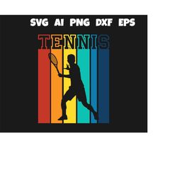 tennis svg retro tennis - tennis svg, tennis ball svg, tennis mom svg, tennis racket svg, love tennis svg for lovers