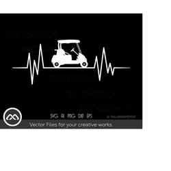 Golf club SVG Heart beat - golf svg, golfing svg, golfer svg, golf clipart, golf ball svg, golf cut file
