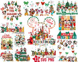 Disney Christmas Mickey SVG Bundle, Disney  Xmas SVG PNG, Christmas Mickey PNG