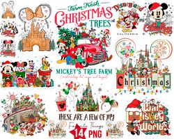 Disney Christmas Mickey And Friends Png Bundle, Mouse Merry Christmas Png