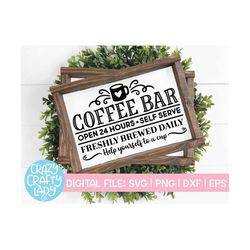 coffee bar svg, kitchen cut file, home decor design, wood sign quote, funny food saying, caffeine clip art, dxf eps png,