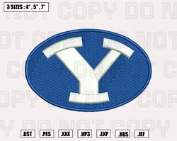 BYU Cougars Embroidery Designs, NCAA Logo Embroidery Files, Machine Embroidery Pattern