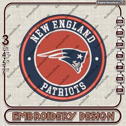 NFL New England Patriots logo embroidery design, NFL Machine Embroidery, NFL Patriots Embroidery Files, NFL Embroidery
