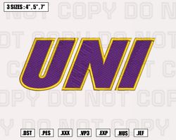 Northern Iowa Panthers Embroidery Designs, NCAA Logo Embroidery Files, Machine Embroidery Pattern