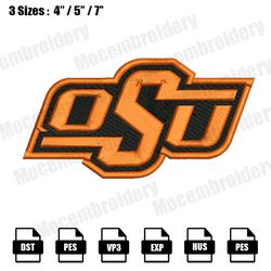 Oklahoma State Cowboys Embroidery Designs, NCAA Logo Embroidery Files, Machine Embroidery Pattern