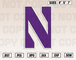 Northwestern Wildcats Embroidery File, NCAA Teams Embroidery Designs, Machine Embroidery Design File