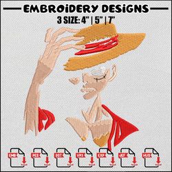 Luffy poster embroidery design, One piece embroidery, Anime design, Embroidery file, Embroidery shirt, Digital download