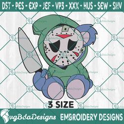 Teddy Jason VOORHEES Embroidery Designs, Teddy Bear Embroidery Designs, Halloween Embroidery Designs, Jason VOORHEES