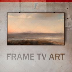 Samsung Frame TV Art Digital Download, Frame TV Art Muted Color,  Abstract landscape, Impressionist Brushwork, Warmth