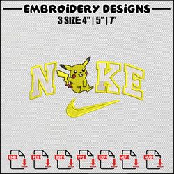 Nike pikachu embroidery design, Nike embroidery, Nike design, Embroidery shirt, Embroidery file, Digital download