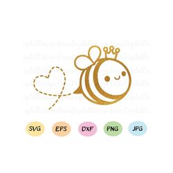queen bee svg cute bee crown cut file kawaii honeybee spring tumbler silhouette cricut vinyl decal baby bodysuit shirt l