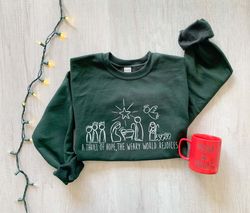 A Thrill Of Hope The Weary World Rejoices Sweatshirt Gift For Christians, Religious Christmas Gift, Nativity Hoodie,Jesu