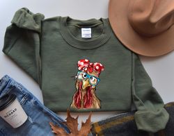 Chicken Sweatshirt, Gift For Chicken Lover, Women Chicken Sweatshirt, Love Chickens, Animal Sweatshirt, Thanksgiving Swe