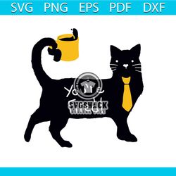 You Are Fired Cat Svg, Trending Svg, Cat Svg, Pet Svg, Animal Svg, Cat Hold Cup Svg, Fired Svg, Funny Cat Svg, Black Cat
