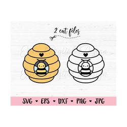 Beehive SVG Bee svg cut file Cute Bumble bee cutting file Sweet Home Baby Bee Honey bee Tumbler Silhouette Cricut Vinyl