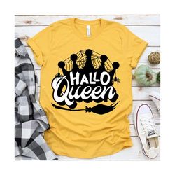 Hallo QUEEN SVG , Halloween svg, cut file, cricut files, silhouette files, sublimation designs, Halloween t-shirts. Hall