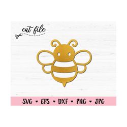 bee svg cut file cute bumble bee cutting file kawaii honeybee spring animal silhouette cricut vinyl decal baby bodysuit