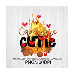 Campfire cutie PNG file for sublimation printing DTG printing - Sublimation design download - T-shirt designs - Camping