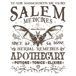 Salem Medicines Apothecary Witches SVG Digital Cricut File