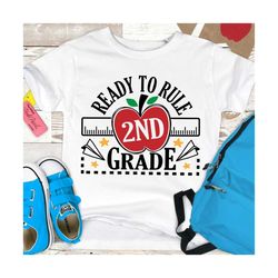 Back to school svg, 2nd grade svg, Second grade t-shirts, school SVG, teacher SVG, Back to school PNG, Back to school t-