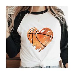 basketball heart png, sublimation design, basketball png, basketball t-shirt, basketball mom png, basketball sublimation