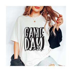 Game Day vibes SVG Cutting files-Sports SVG, PNG, clipart, Baseball, Softball, Football, Sublimation designs, digital do