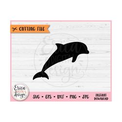 Dolphin SVG cut file Cricut Silhouette Sea Animal Underwater Creature Seaworld Ocean Beach Summer Iron on Vinyl Laser En