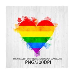 Pride heart PNG file for sublimation printing DTG printing - Sublimation design download - T-shirt designs sublimation d
