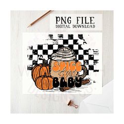 Spice Spice baby PNG file for sublimation printing, DTG printing, Screen printing, Fall PNG, Pumpkin clipart, Pumpkin pn