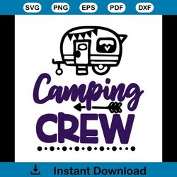 Camping Silhouette Cameo Cricut Camper svg iron on Camping crew svg Group camping shirts
