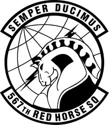 567 RED HORSE Squadron emblem svg vector cnc laser cutting, laser engraving, cricut, digital cutting machine file