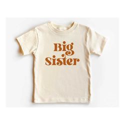 Big Sister Shirt, Big Sis, Cute Vintage Shirt, Retro Big Sister Kids Tee, Siblings Shirt, Big Sister Gift, Pregnancy Ann
