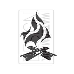 Bonfire Campfire - Cricut - Silhouette - Cameo - Cut Files - Digital Clipart - Instant Download Image Files - SVG - PNG