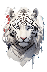 White Tiger logo that embodies the essence of purity and courage