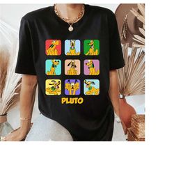 Disney Pluto Moods T-Shirt, Happy Dog T-Shirt, Pluto and Mickey, Dog T-Shirt, Disneyland Vacation Trip Gift Unisex Adult