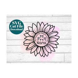 My Favorite People Call Me Nana - Mothers Day Sunflower SVG Cut File - Mothers Day Cricut - Best Nana Ever SVG - SVG Nan