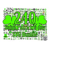 240 St Patrick's Day SVG Mega Bundle, Saint Patrick's Day SVG, St Patricks Day SVG, Luck svg, Clover svg, Shamrock Svg,