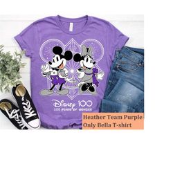 Retro Mickey and Minnie Mouse Disney 100 Years Of Wonder Shirt, Disneyland 100th Anniversary Shirt, Disneyland Family Ma