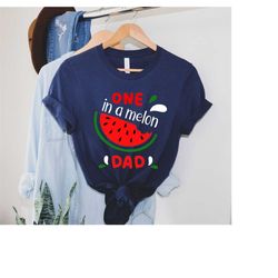 One in a Melon Dad Shirts, One in a Melon Mom Shirts, Birthday Shirt for Dad, Watermelon Birthday Shirts, First Birthday